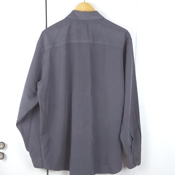 Bugatchi Dark Blue /Gray Mens Soft Modal Long Sleeve Premium Quality Shirt Sz.L - Picture 6 of 9